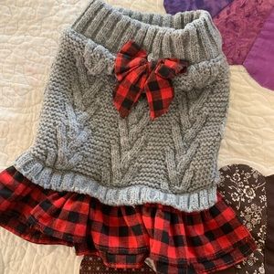 Dog dress Red buffalo plaid